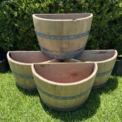 1/4 Wine Barrel Planter
