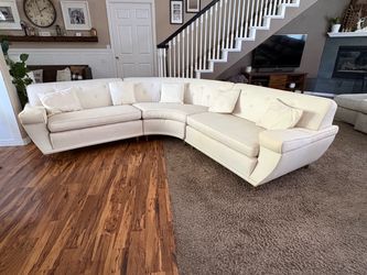 Vintage mid century 3 piece curved sectional sofa