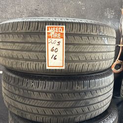 205/60/16 Two Tires Used 