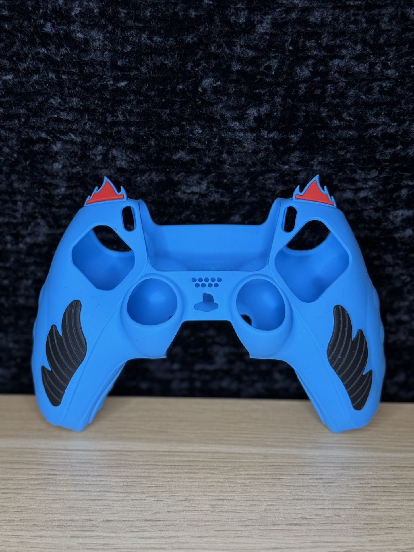 Sony PlayStation 5 Controller Silicone Case Flame Design Shock Absorbing Grip Protective Cover - Blue