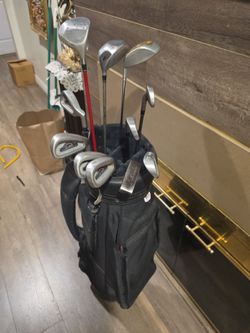GOLF CLUBS WITH BAG (11 CLUBS) GREAT SET FOR STARTERS