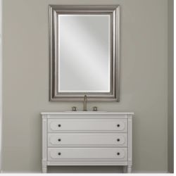 Stuart Silver Beaded Mirror from Uttermost