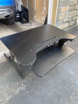 Black Adjustable Standing Desk Converter