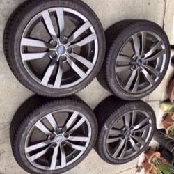 4 - 245/40r18 5x4.5 5x114.3 Stock Subaru Wrx STI Outback Crosstrek Rims Wheels Good 90% Treads Continental Viking Contact 7 Snow Winter Tires!!!!!!!!