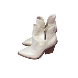 Jessica Simpson “Leesha” Western Ankle Boots – Women’s Size 6.5 – Ivory Leather