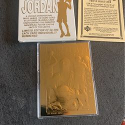 1995 23 Karat  Jordan Card Upper Deck 