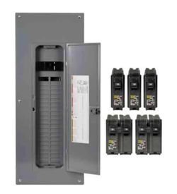 Square D Homeline 200 -Amp 40 -Spaces 80 -Circuit Indoor Main Breaker Plug-On Neutral Load 1557