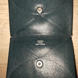 Hermes Calvi Leather  Card Holder