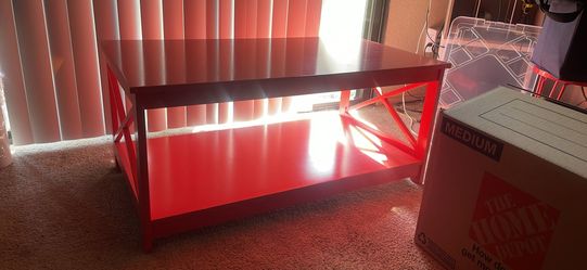 Coral Pink Coffee Table