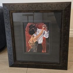Spanish Heart Tango Framed Painting by Trish Biddle 21x18 Inches