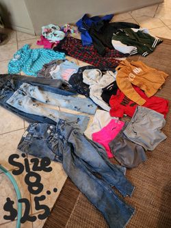 GIRLS SIZE 8 CLOTHES LOT