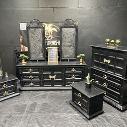 Queen Bedset,Bedroom Furniture Set, Bedset, Dresser,chest,nighstands, Headboard, Mirror