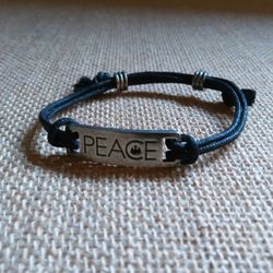 Adjustable "Peace" Bracelet