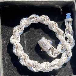 925 Moissanite rope bracelet