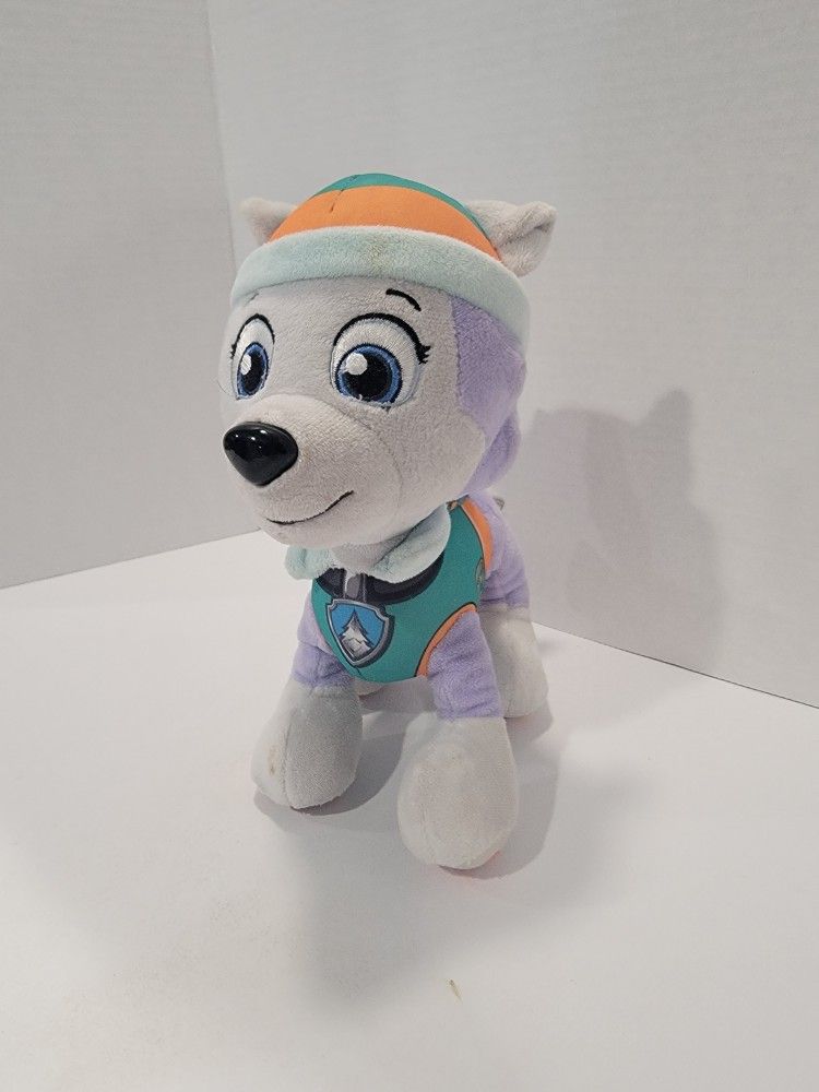Paw Patrol 9.5” Everest Race To Rescue 2015 Puppy Dog Stuffed Animal Plush