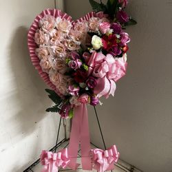Heart Sympathy Funeral Flower Arrangement