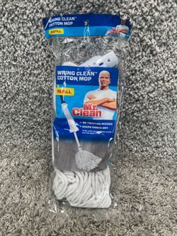 Mr Clean Wring Clean Cotton Mop Refill Replacement Head New Sealed
