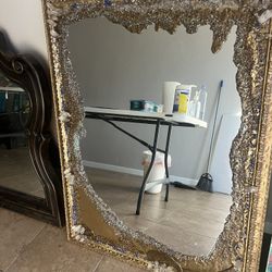 Gorgeous Resin, Stone, & Crystal Mirror 