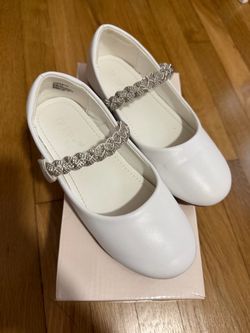Girls White Mary Jane Dress Shoes Size 1 Kids