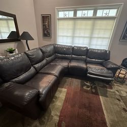Leather Brown Couch