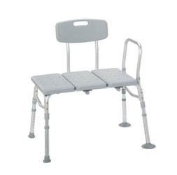 Shower chair with bench extension