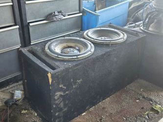 12' power bass subwoofer two in box