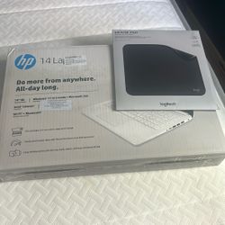 Brand New HP 14” Laptop (8GB/192GB, Intel Quad-Core) + Office 365 + Logitech Mousepad