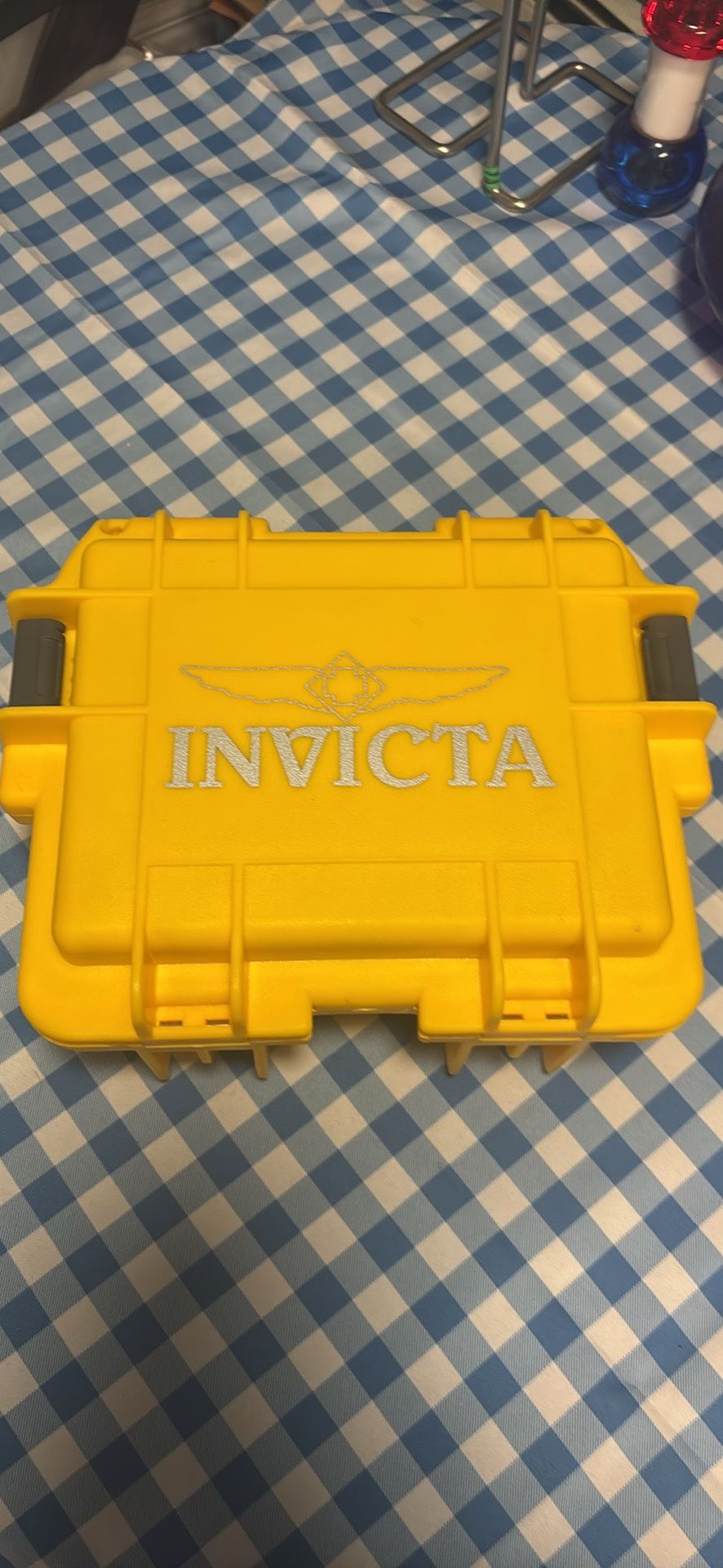 Yellow 3-Slot Invicta Watch Box