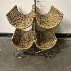 Wicker Countertop Wine Rack