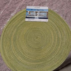 Nwt Color drift Set Of 6 Circular Placemats