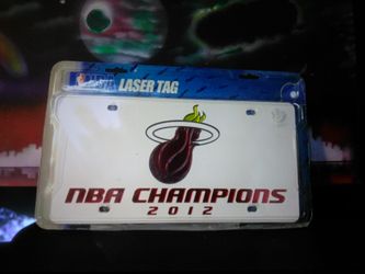 Miami Heat NBA Champions 2012 Car Front Plate