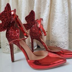 Rudy Red Sparly High Heels 