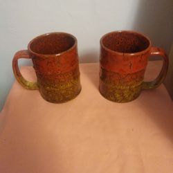 Large Ceramic Coffee Mug Hand Pottery Mugs Set of 4