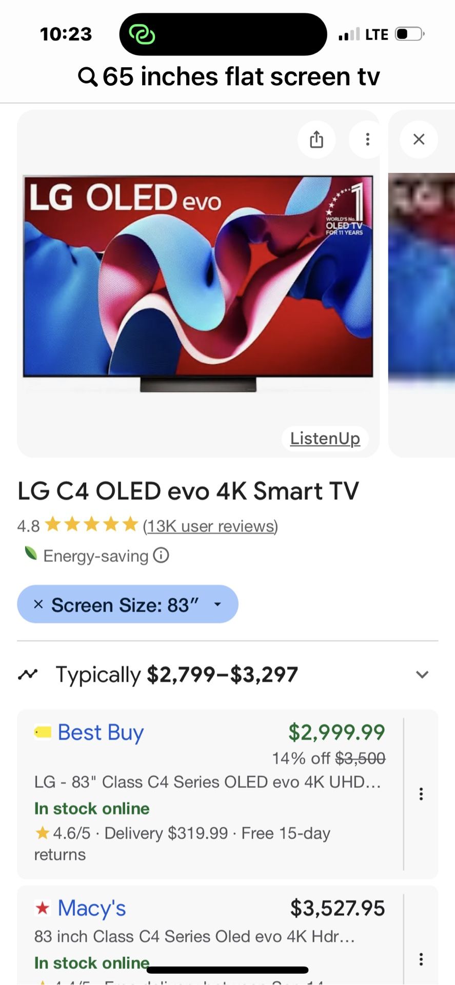 LG C4 OLED evo 4K Smart TV
