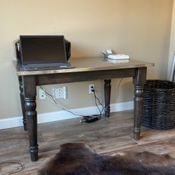 Farmhouse Steel Top Table