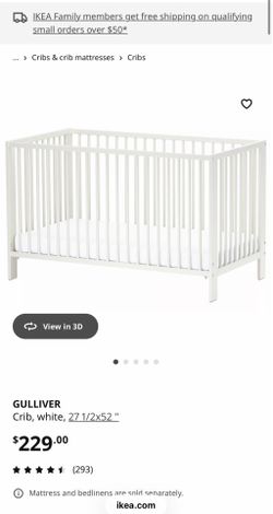 IKEA GULLIVER Crib, white