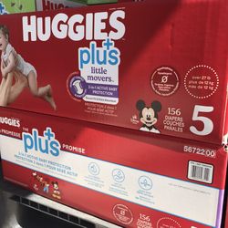 Huggies Little Movers Plus Size 5/156 Diapers 