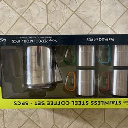 Stainless Steel Five Pieces Coffee Set