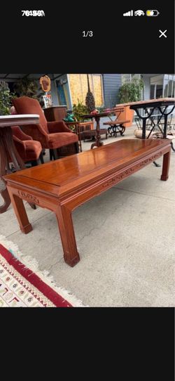 Solid Rosewood Beautiful coffee table 55 wide 20 deep 16 tall