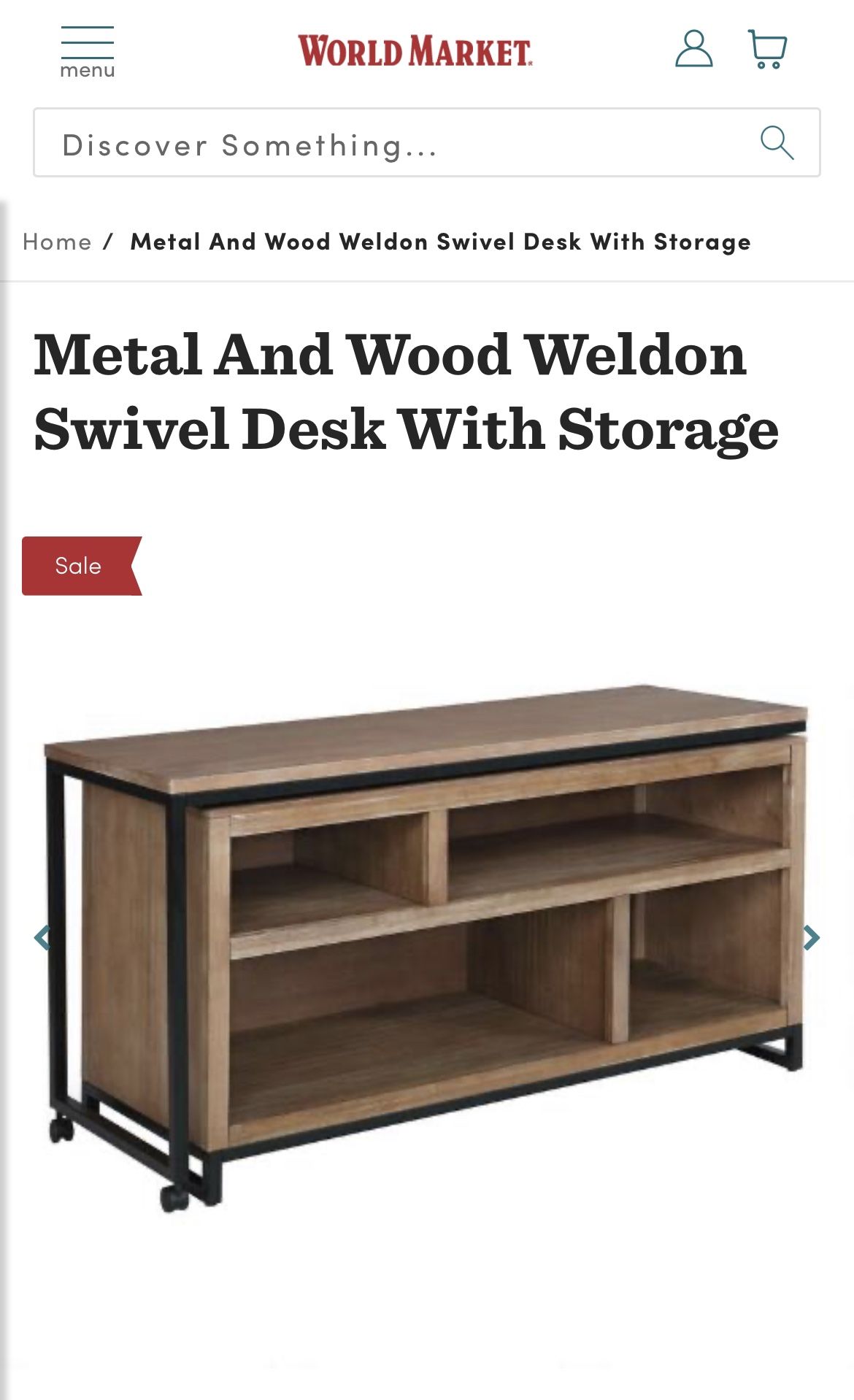 World market swivel desk discount