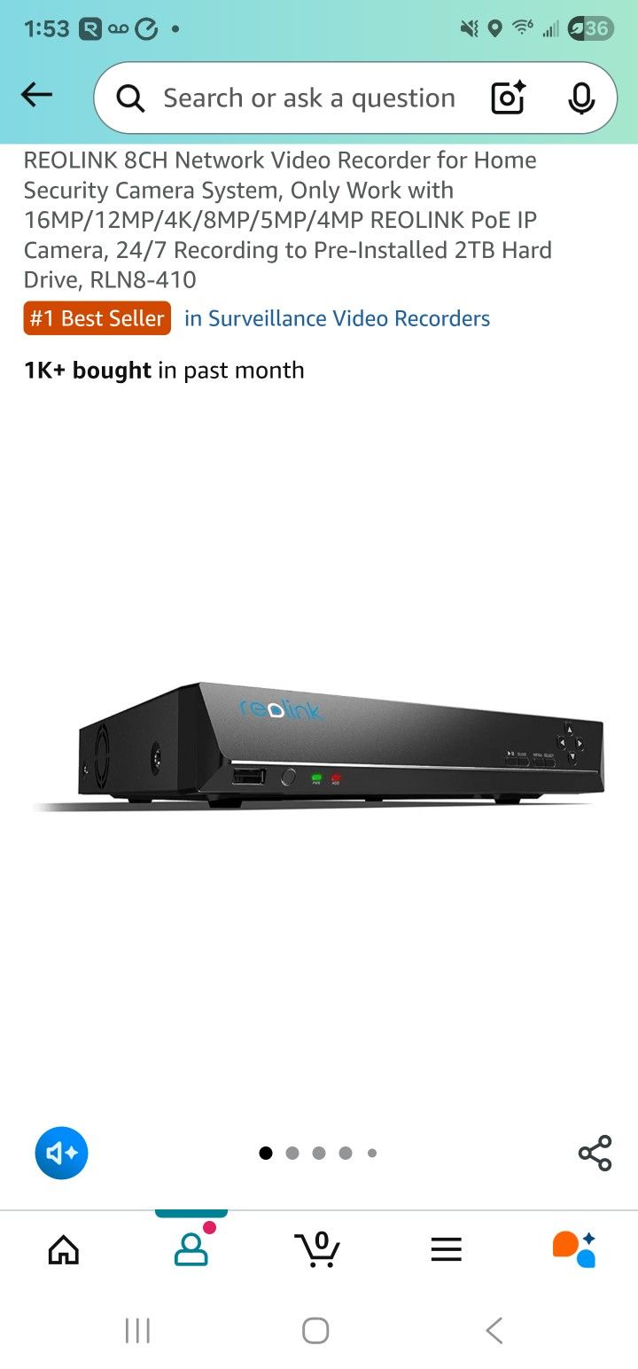 Reolink 8ch NVR Brand New