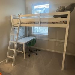 Loft Bed/Desk And Chair 