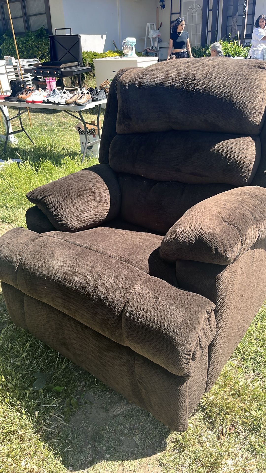 Brown recliner