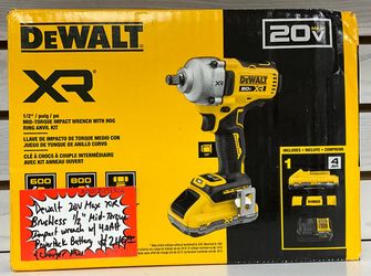 Dewalt 20V Max XR Brushless 1/2” Mid-Torque Impact Wrench W/ 4.0AH Powerstack Battery & Charger New