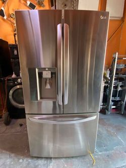 LG refrigerator french door, stainless steel. Free delivery and installation