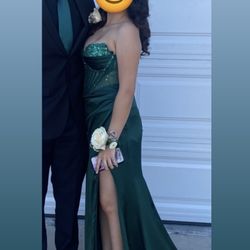 Emerald Green Prom Dress Size Small