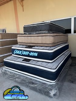 Eastern king double sided mattress and Boxspring bed set Colchon y tambor