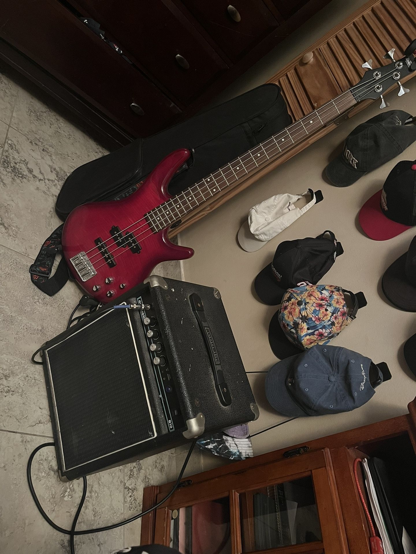 Bass Guitar And Amp