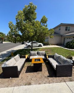 High quality deep seating cushions patio furniture set fire pit propane outdoor patio furniture brand new fire pit propane  🆕🚛🚎🆕