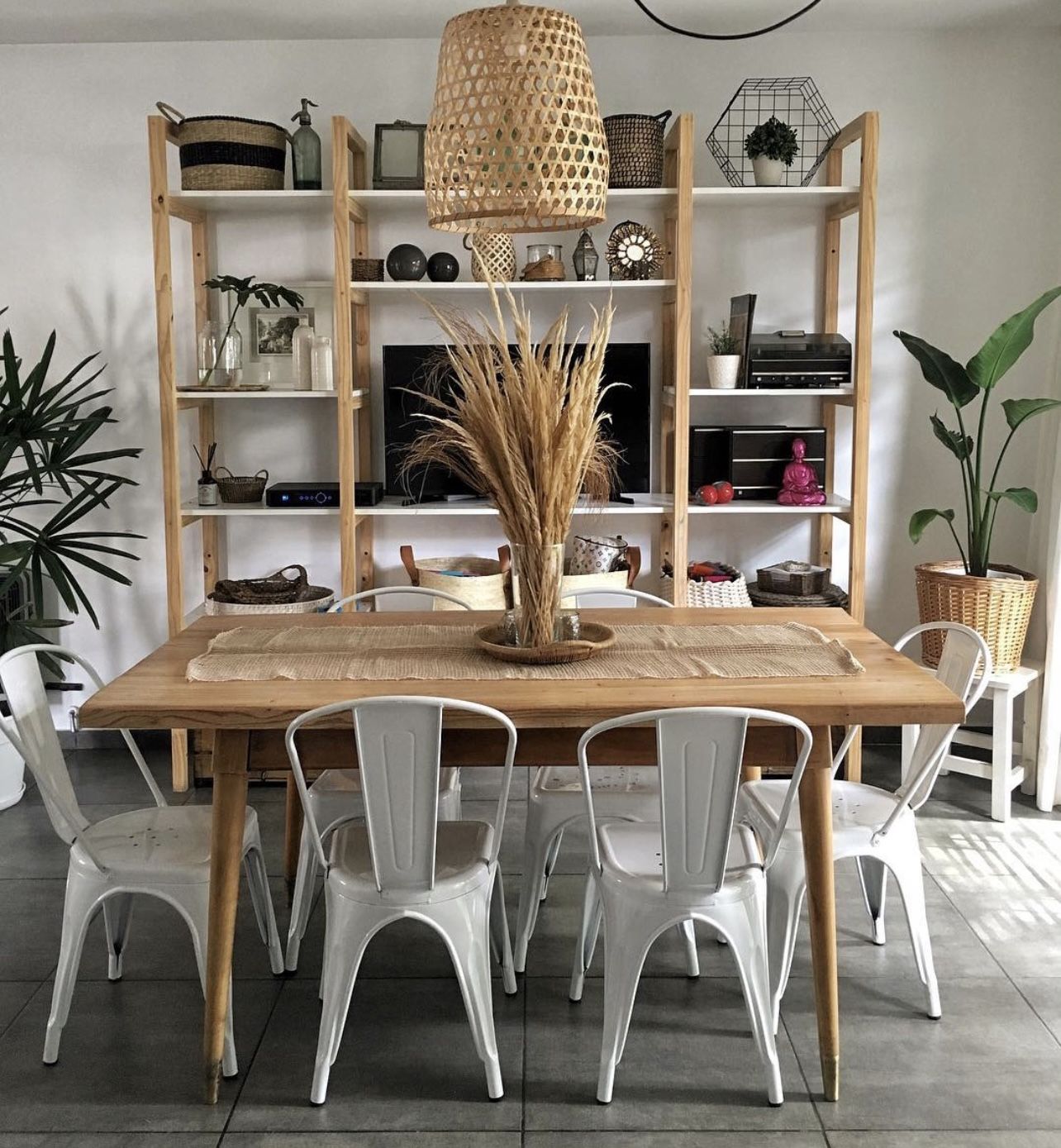 4 White TOLIX French Bistro Chairs